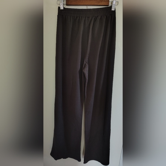 Zara Brown Boho Flowy Embroidered Cutout Wide Leg Casual Pull On Pants Small - Picture 6 of 7